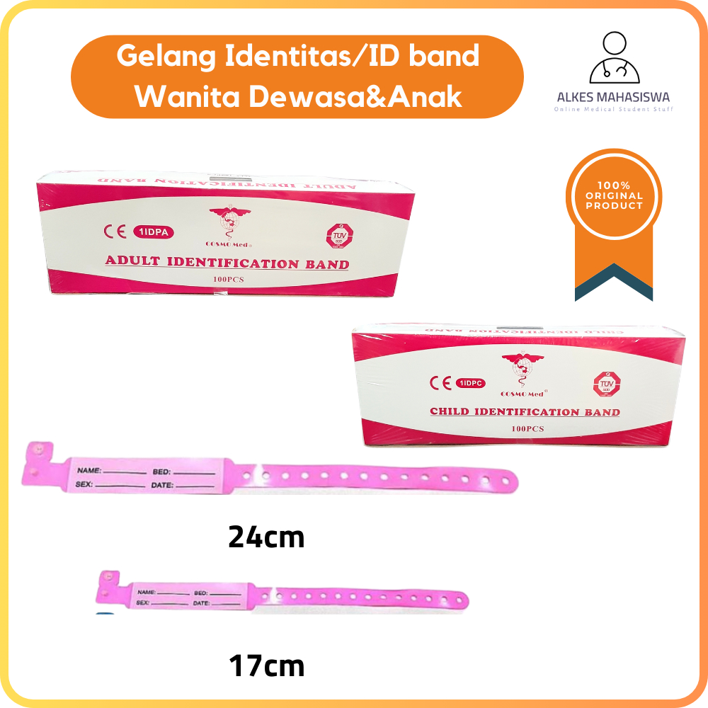 Gelang Pasien Gelang ID Band Wanita Cewek Gelang Identitas Cosmomed