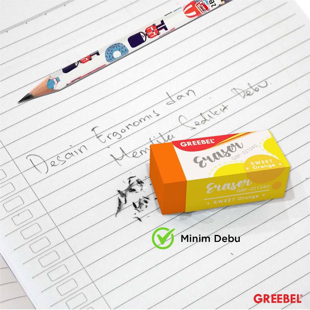 

GREEBEL Eraser Stip Hapusan GBF-221240 (PCS) Penghapus Pensil