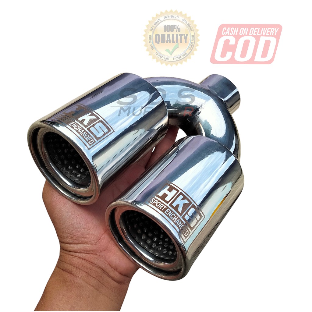 KNALPOT MOBIL RACING HKS CABANG TITAN POLOS SUARA BASS ADEM