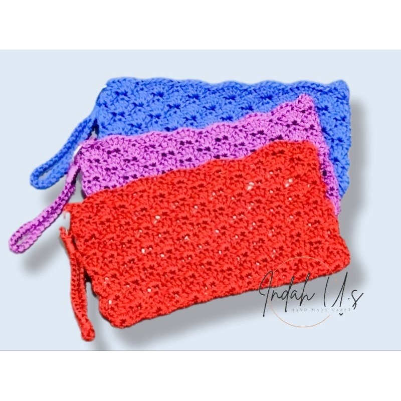 dompet rajut / clutch / dompet wanita / dompet hp