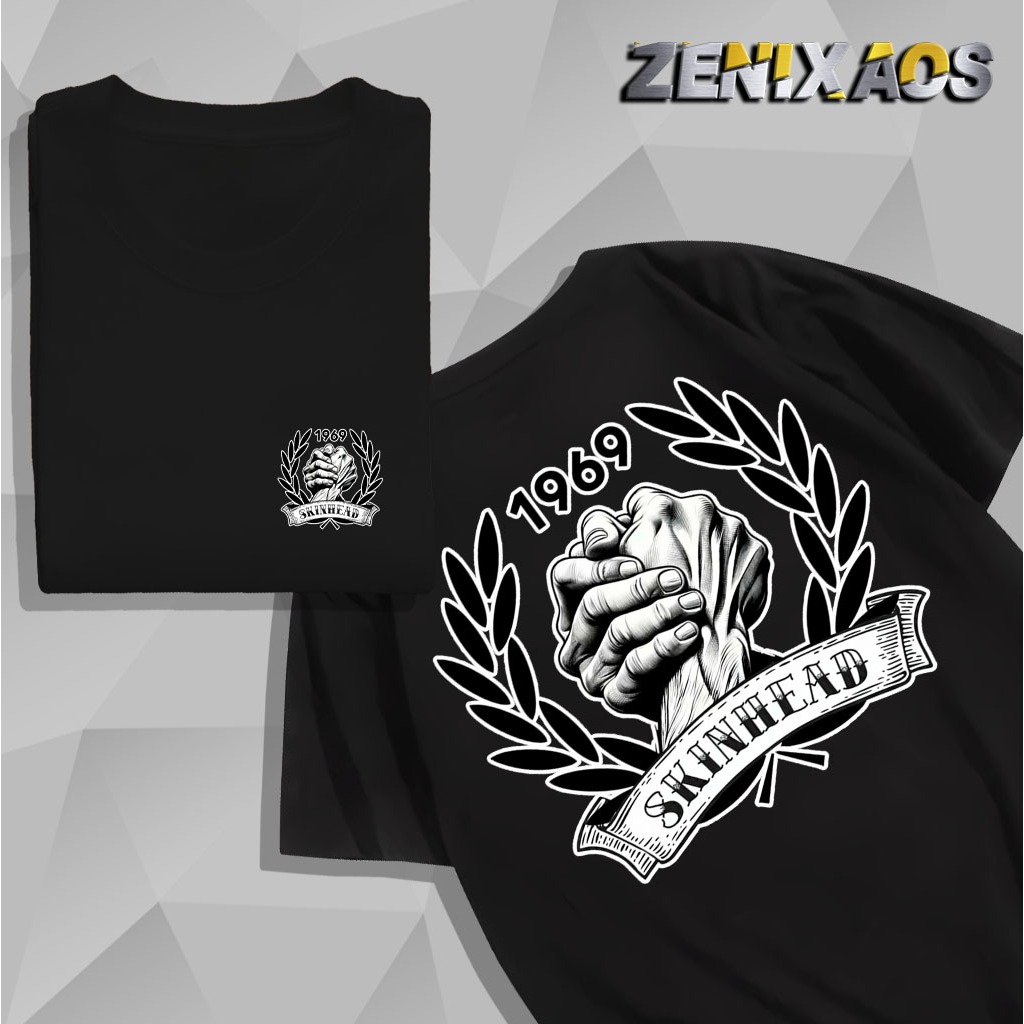 KAOS SKINHEAD TSHIRT SKINHEAD DISTRO SEHARI JADI COCOK UNTUK PRIA DAN WANITA