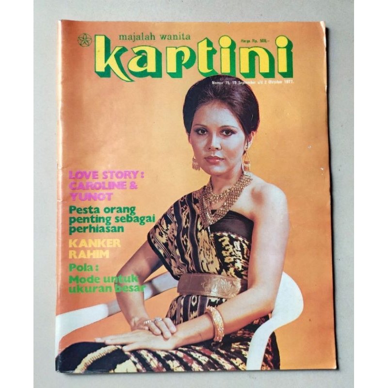 Majalah Kartini lama no 75 / 19 September 1977 : Cover Natalia - Elvis Presley - Iklan Lux Widyawati
