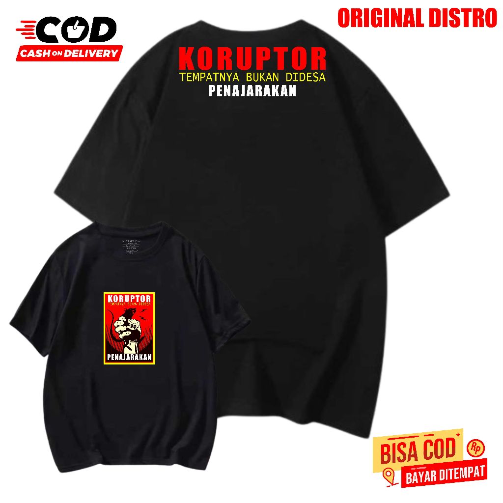 KAOS DESA KAOS ANTI KORUPSI/ KAOS KUWU KAOS KEPALA DESA/ KAOS DISTRO