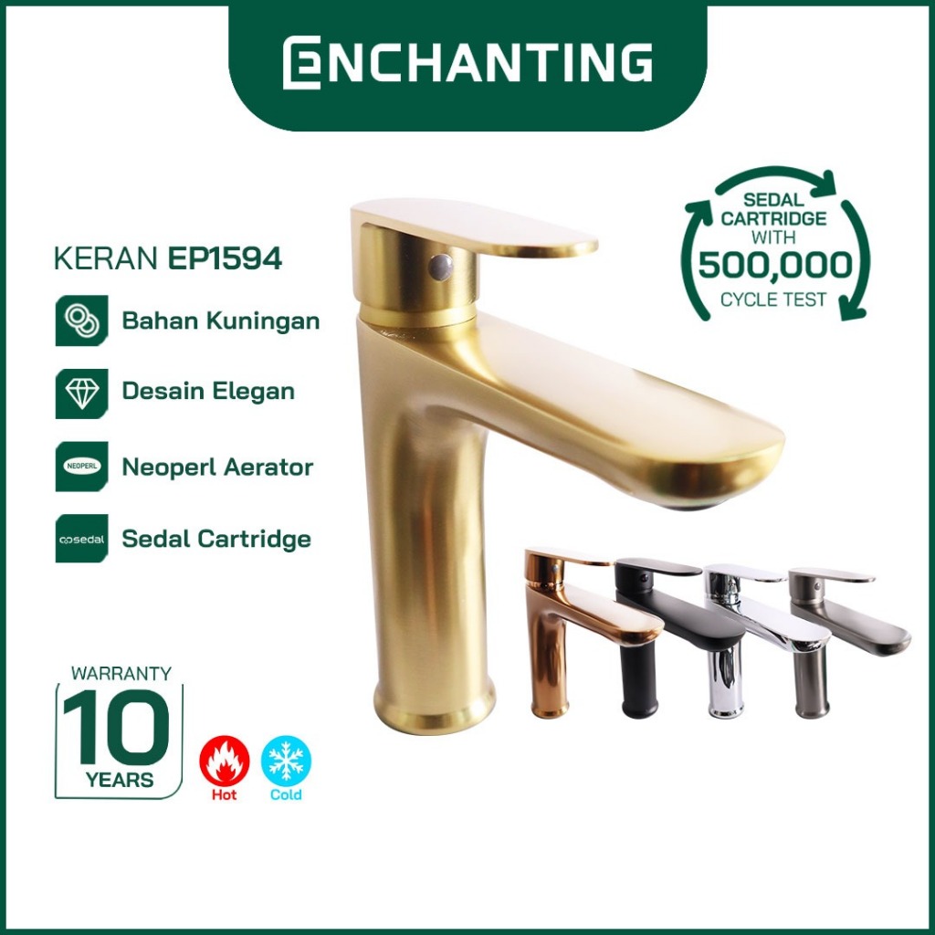 ENCHANTING Keran Wastafel Cuci Tangan Panas Dingin Kamar Mandi EP1594 Kran Air