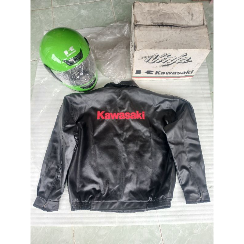 jaket helm kawasaki ninja SS ninja R original BARU