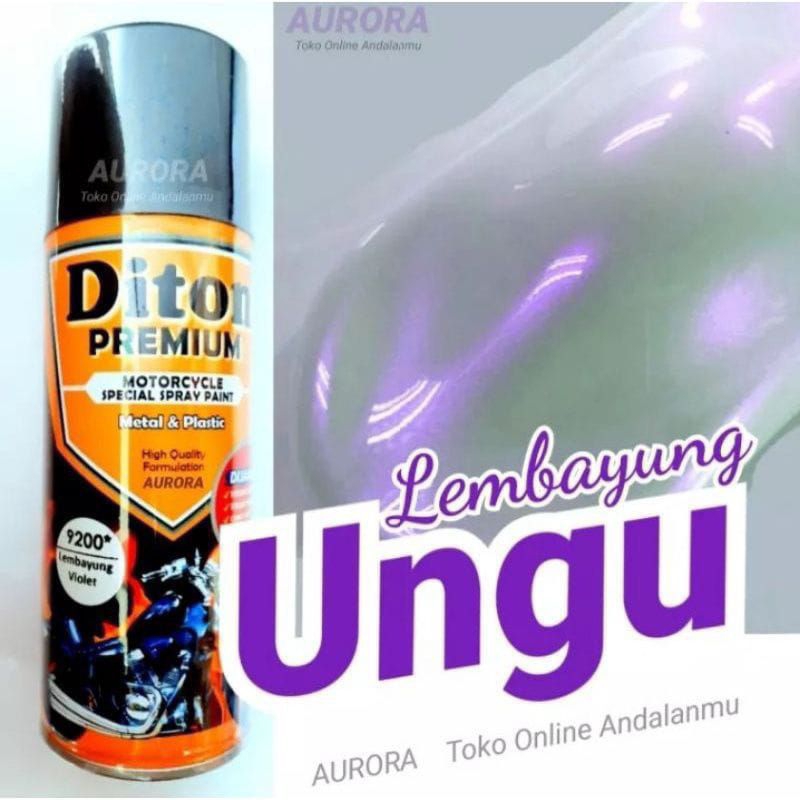 Pilok Diton Premium Lembayung Violet 9200 Mutiara Ungu Pearl Purple 400ml / Cat Semprot Sepeda Motor