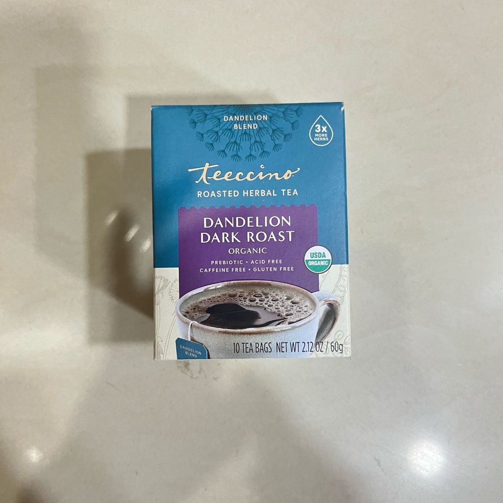 

Teeccino Organic Roasted Herbal Tea Dandelion Dark Roast 10Bags