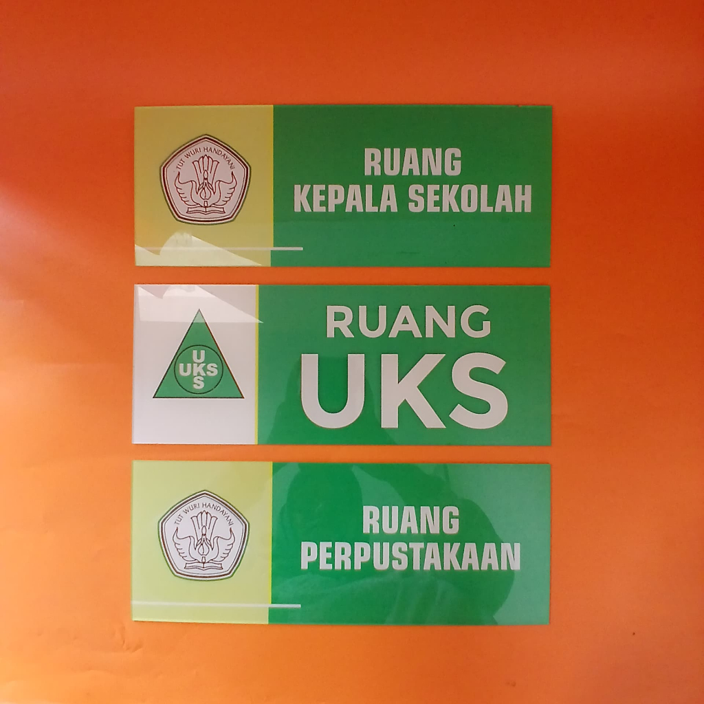 

Akrilik Nama Ruang Sekolah - Ruang Kepala Sekolah - Ruang UKS - Ruang Perpustakaan