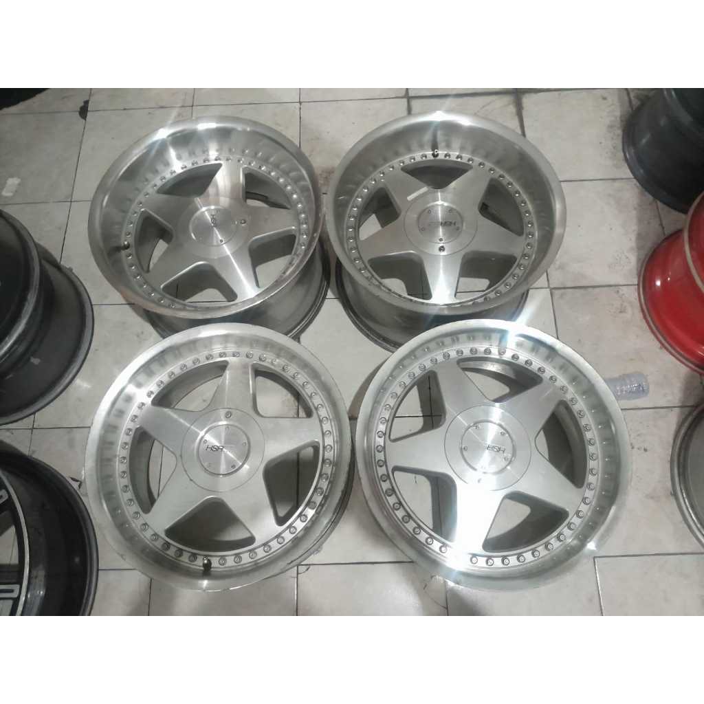 Velg Mobil Bekas Racing Hsr Perugia Celong Ring 17 Lebar 7,5/8,5 Et 38/45 Pcd 8x100/114,3