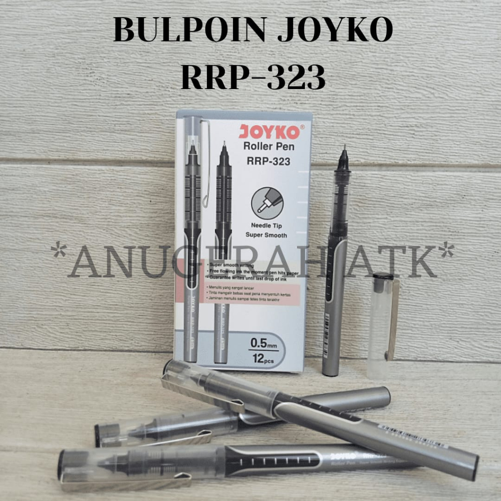 

(1PACK=12PCS) Bolpen / Pulpen Gel joyko RRP 323 Body Stainlees 0.5