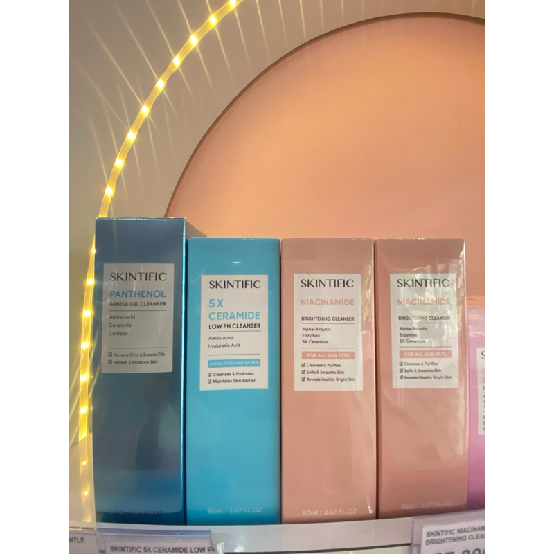 SKINTIFIC FACIAL WASH PANTHENOL,SKINTIFIC NIACINAMIDE BRIGHETING CLEANSER,SKINTIFIC 5X CERAMIDE CLEA