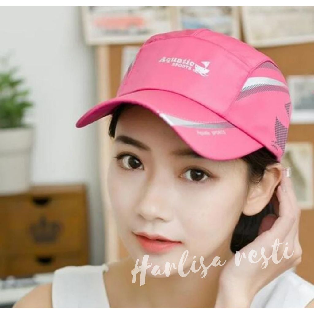Topi Aquatic Wanita Bahan Anti Air - Topi Olah Raga  Wanita - Topi Outdoor Sport