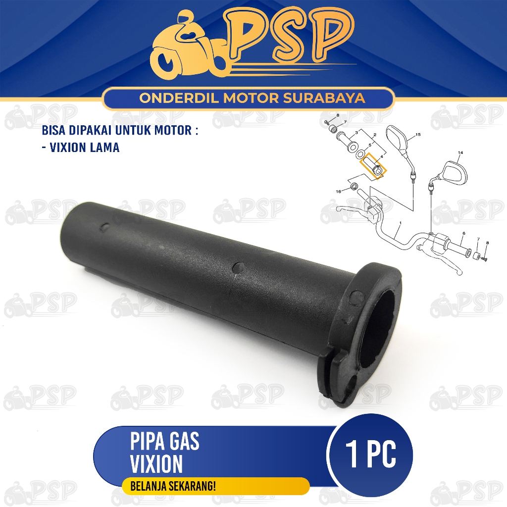 Pipa Gas Vixion Lama Hitam - Selongsong Slongsong Putihan Mika Gas Yamaha Vixion Lama Old