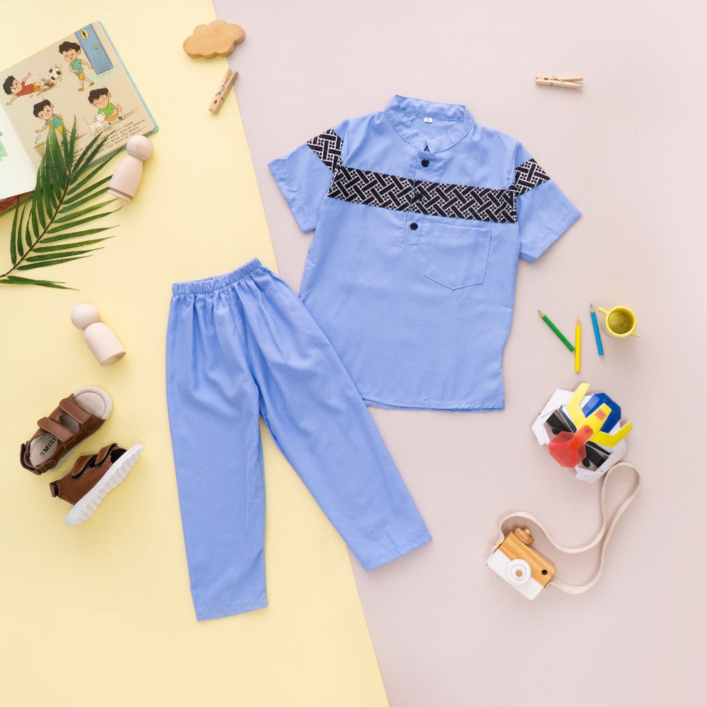 Baju Laki Laki Santri Idul Fitri Bj Kokoo Tebal Premium Bju Handroh Anak Termurah Atasan Lengan Pend