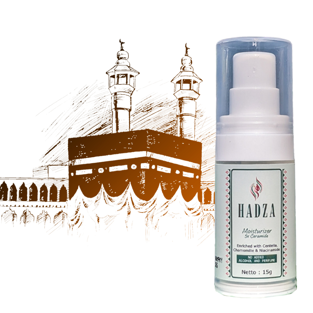 Moisturizer 5X Ceramide by Hadza | Skincare Umrah dan Haji non Alkohol non Parfum | Wudhu Friendly d