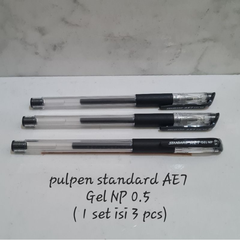 

pulpen standard AE7 Gel NP 0.5 ( 1 set 3 pcs)