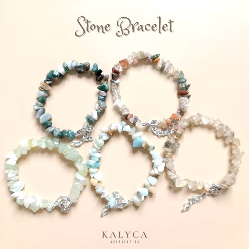 GELANG BATU STONE BRACELET GELANG BATU ALAM ASLI GELANG BATU WANITA  GELANG BATU AKIK GELANG ETNIK W