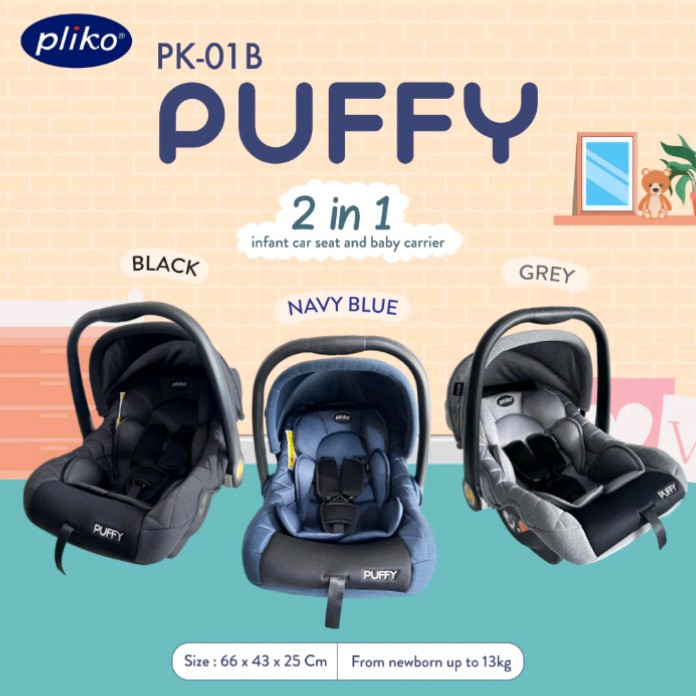 Carseat Pliko Puffy Infant Carrier Kursi Mobil Anak | Kursi Mobil Bayi