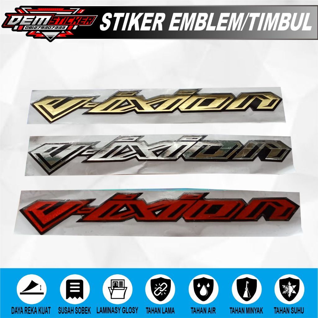 Stiker emblem vixion,stiker timbul vixion stiker motor vixion