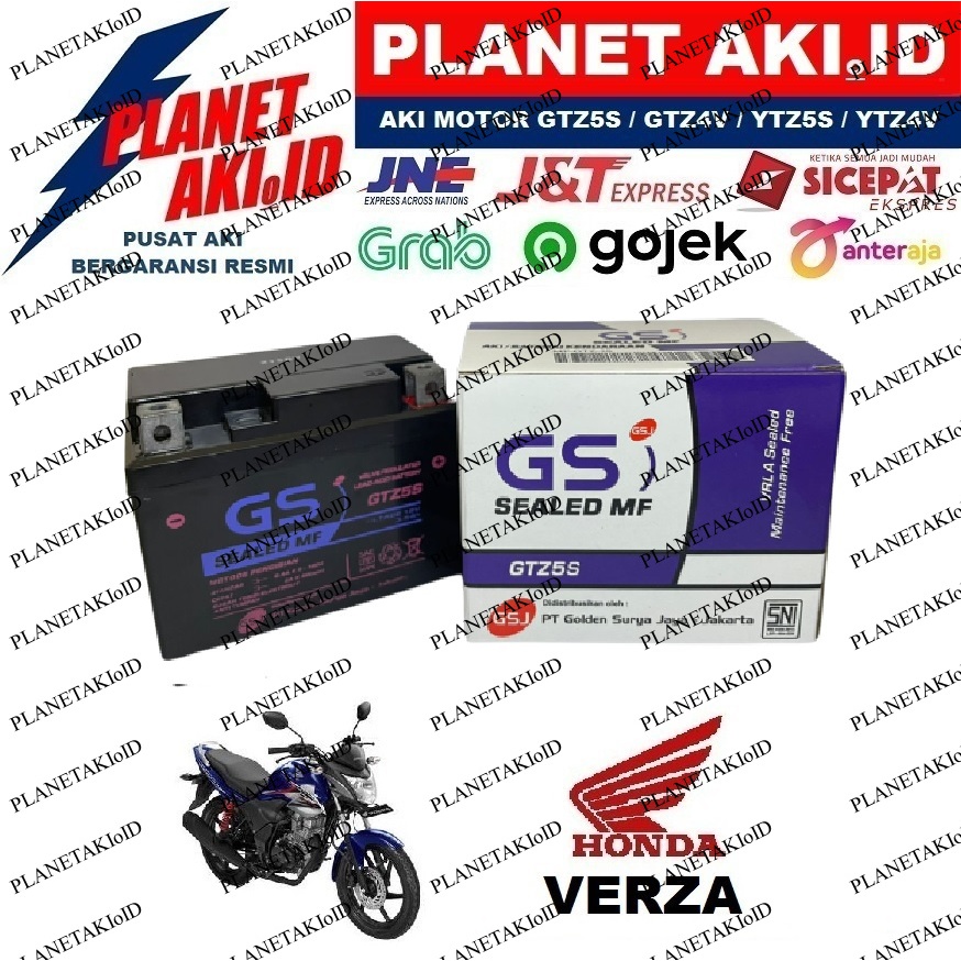 Aki Motor Honda Verza GTZ5S Accu Kering MF