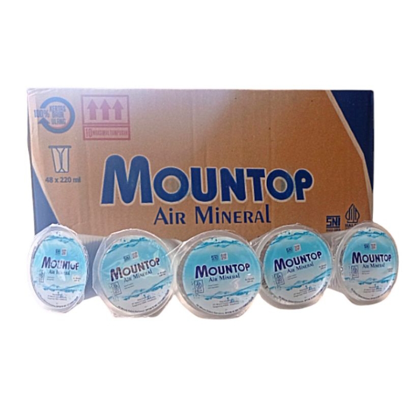 

Air minum kemasan merk Mountop 48x220ml