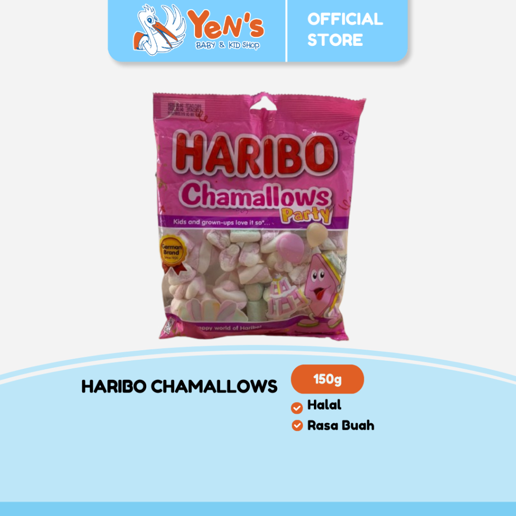 

Haribo Chamallows Party 150g - Marshmallow / PERMEN HALAL