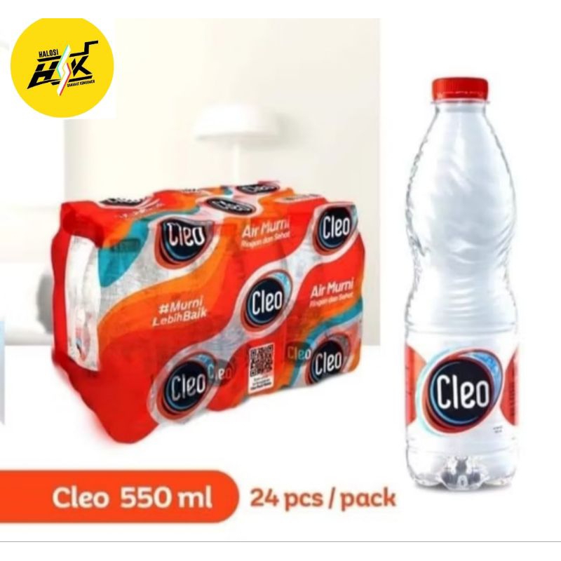 

AIR MINUM MERK CLEO BOTOl 550 ML ISI 24 PCS