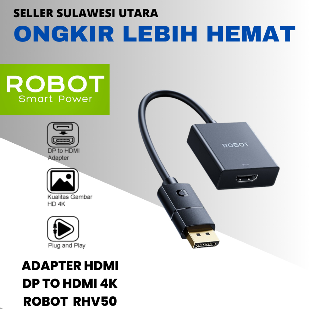 ADAPTER DP TO HDMI CONVERTER HDMI 4K