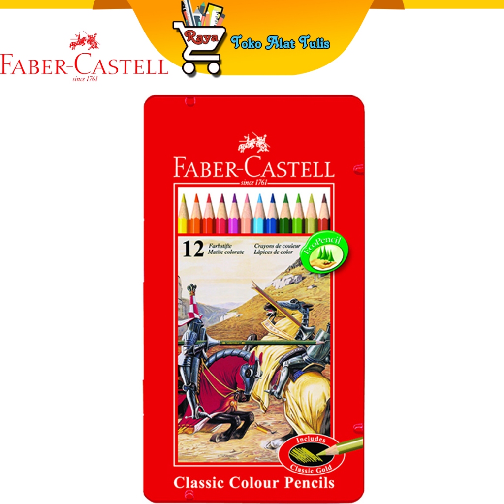 

Faber Castell Colour pencils in tin case 12 L 115844