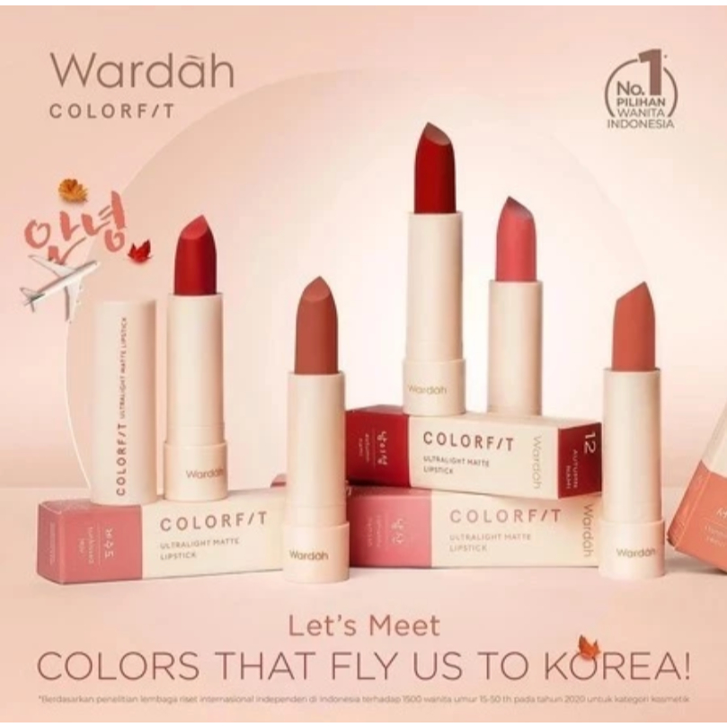 WARDAH Colorfit Ultralight Matte Lipstick | Lipstick Matte Wardah Korean Edition