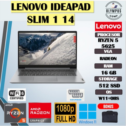 LENOVO IDEAPAD SLIM 1 14 RYZEN 5 5625 16GB 512GB W11+OHS 14.0