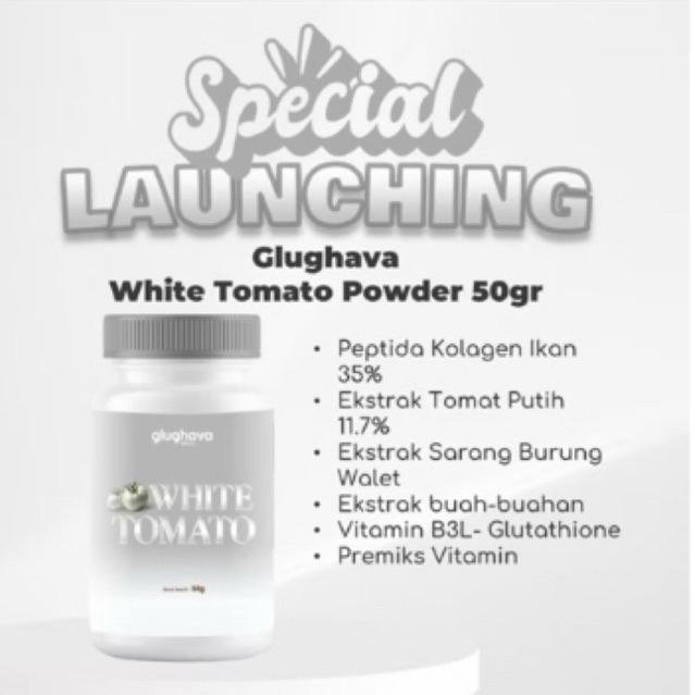 

GLUGHAVA WHITE TOMATO POWDER DRINK 50gr