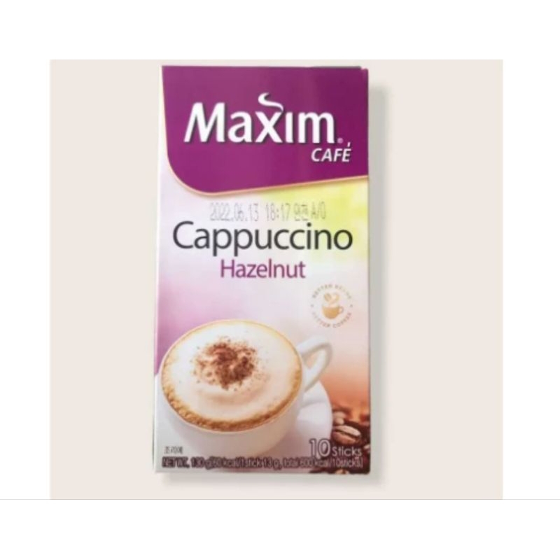 

Maxim Coffee Cafe Cappuccino Hazelnut Box
