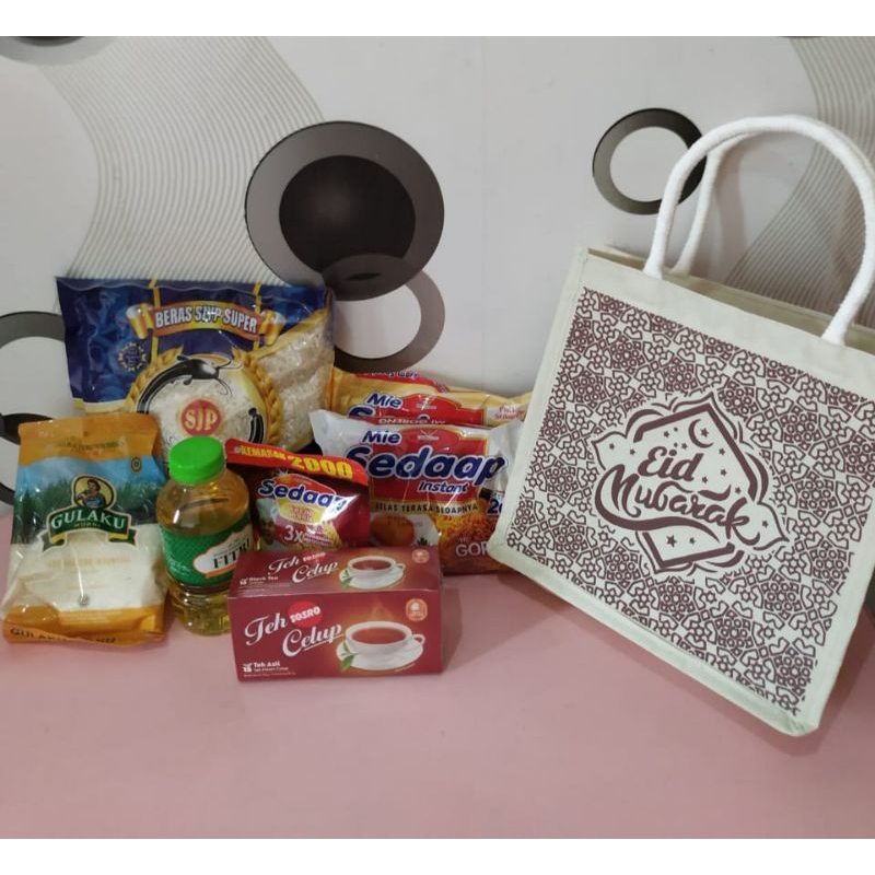 

PAKET SEMBAKO DENGAN TAS TALI SUMBU IDUL FITRI