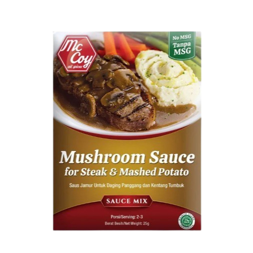 

Mc Coy Mushroom Sauce 25g – Saus Jamur Praktis & Lezat