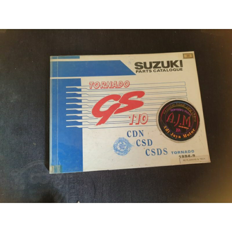 Buku Part Katalog Catalog Copian Suzuki tornado GS 1994