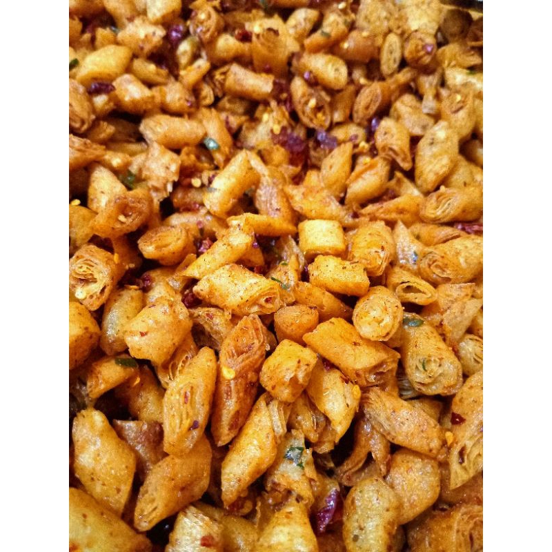 

Keripik Lumpia Pedas / Balado / Origina Aroma Daun Jeruk
