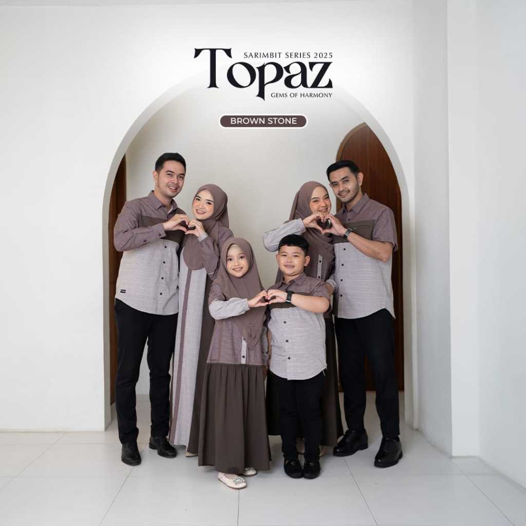 YASMEERA Sarimbit Topaz Series Warna Brown Stone