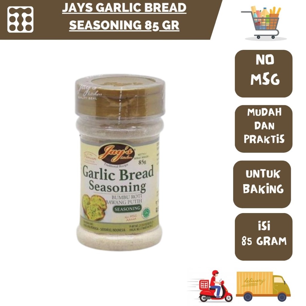 

JAYS GARLIC BREAD SEASONING 85 GR