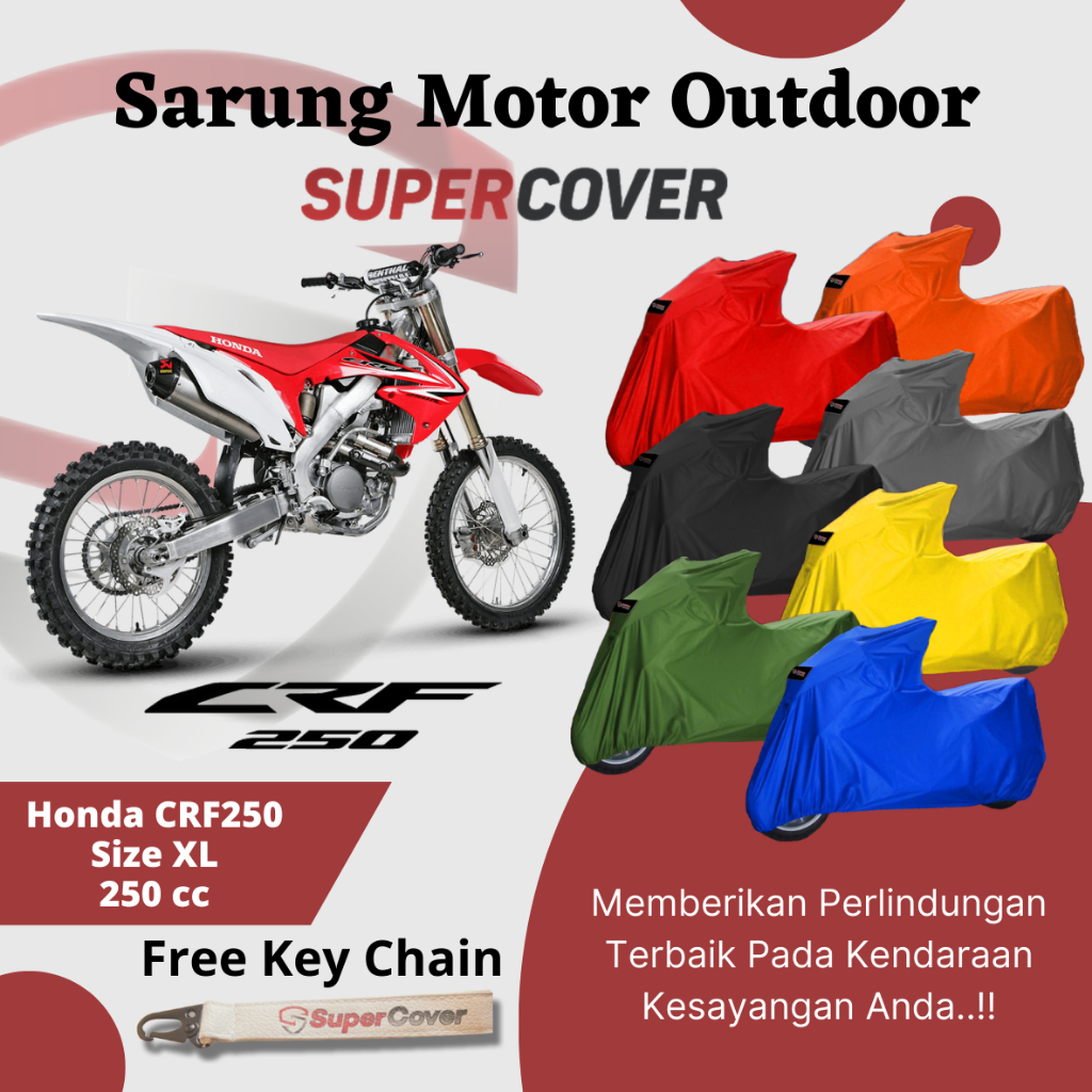 OUTDOOR - Sarung Motor, Cover Motor SuperCover Outdoor Original Premium CRF All Series Size XL 250cc