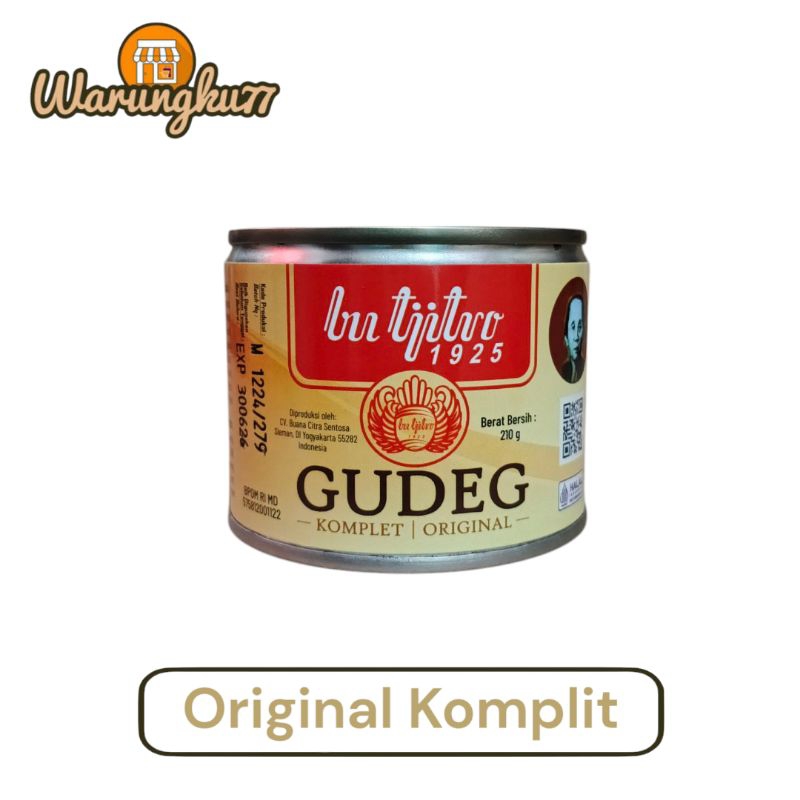 

Gudeg Kaleng Bu Tjitro Original Komplit [210g]- Makanan khas Jogja -Promo packing Free Bubble wrap