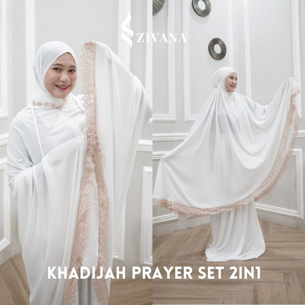 MUKENA JUMBO KHADIJAH PRAYER SET 2IN1BY ZIVANA