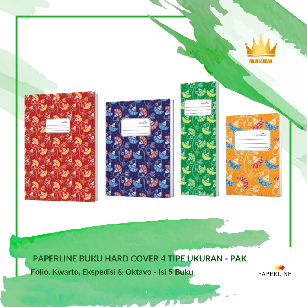 

Buku Tulis hard cover Paperline Folio, Kwarto, Ekspedisi & Oktavo/ 100 Lembar - Pak