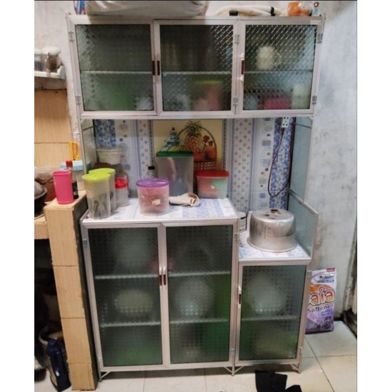 Rak Piring Alumunium 5 Pintu | Rak Piring Keramik| Rak Piring Lemari | Lemari Rak Piring | Rak Dapur