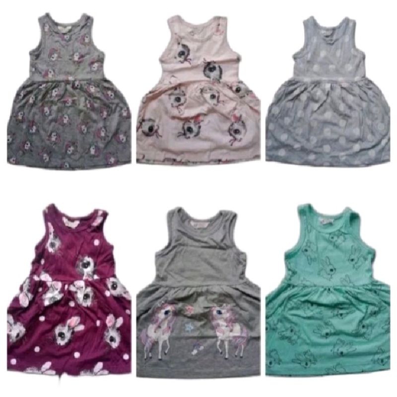 HM dress unicorn anak perempuan