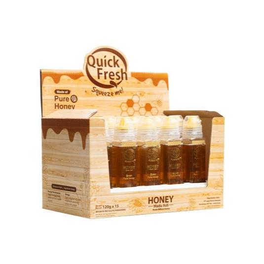 

15 Botol Quick Fresh Madu Murni Asli, masing-masing 120gr (with Flip Bottle)