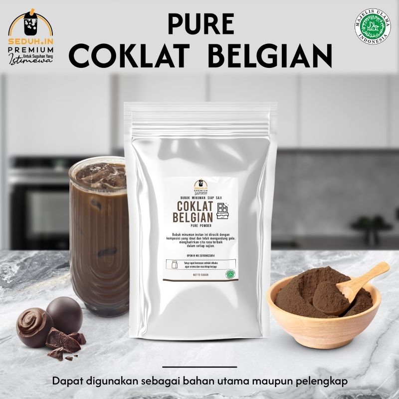 

500 Gram - Cokelat Belgian Pure - Tanpa Gula / Bubuk Minuman Premium Pure