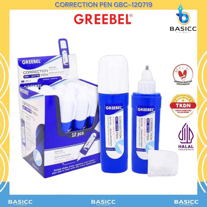 

Greebel Correction Pen Tip X / Cairan Koreksi GBC-120719 Biru | @ 1Pcs