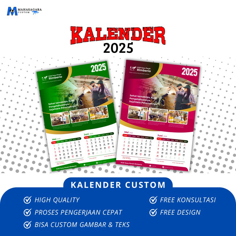 

Kalender 2025, Kalender Custom, Kalender Dinding Custom Bebas Design