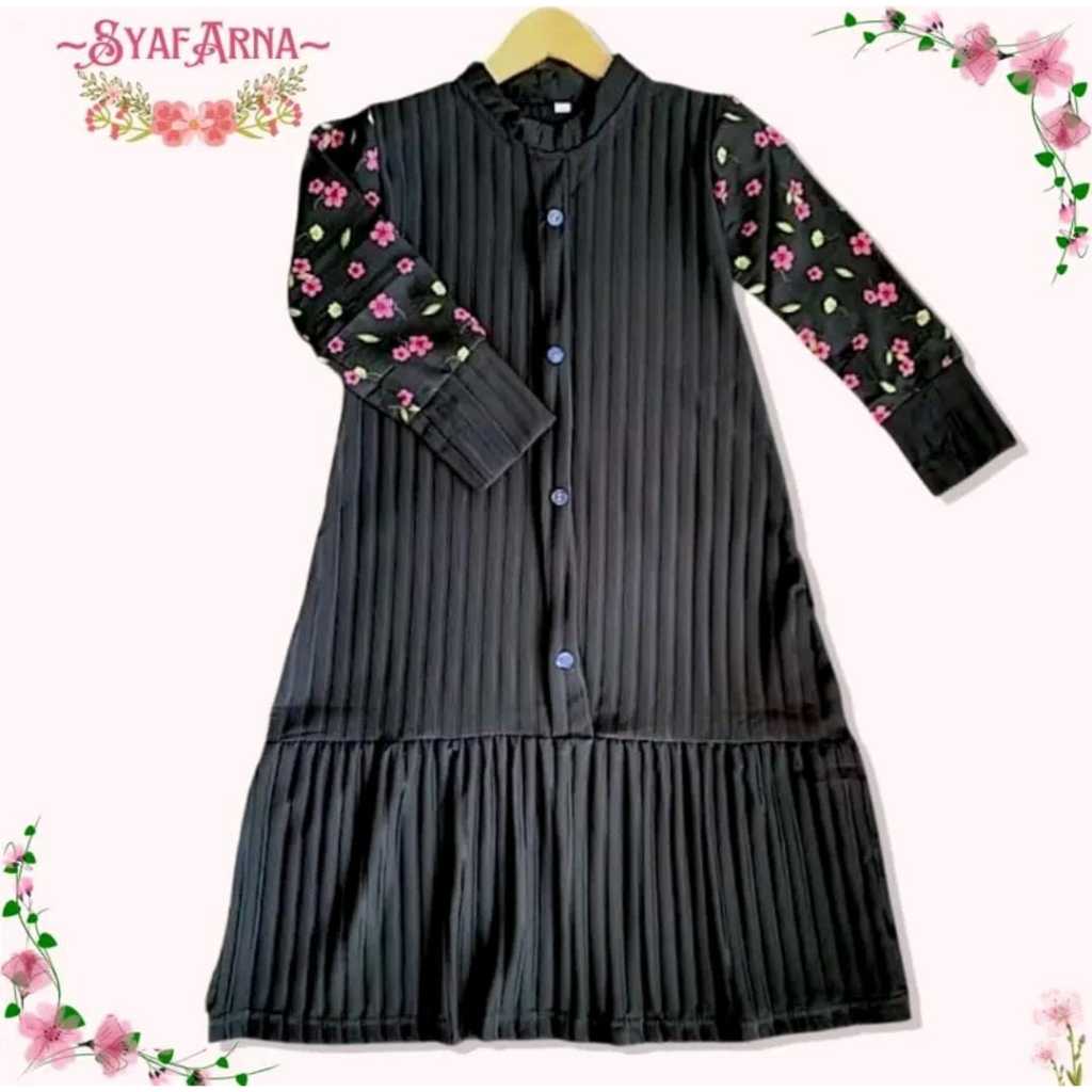 set gamis baju lebaran anak perempuan 4-12 tahun terlaris